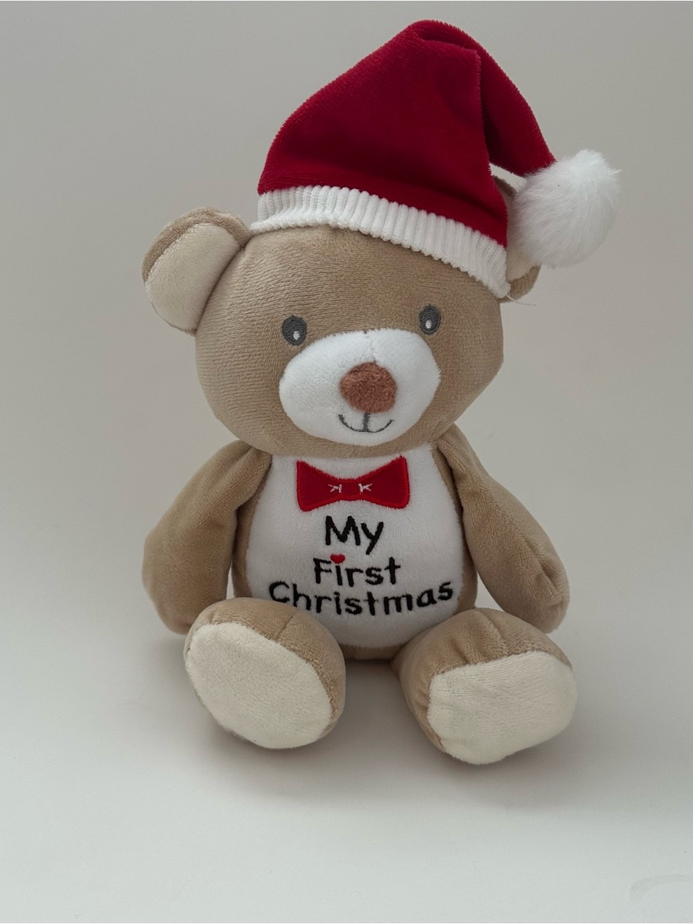 Plush 'My First Christmas' Teddy Bear - Red Hat